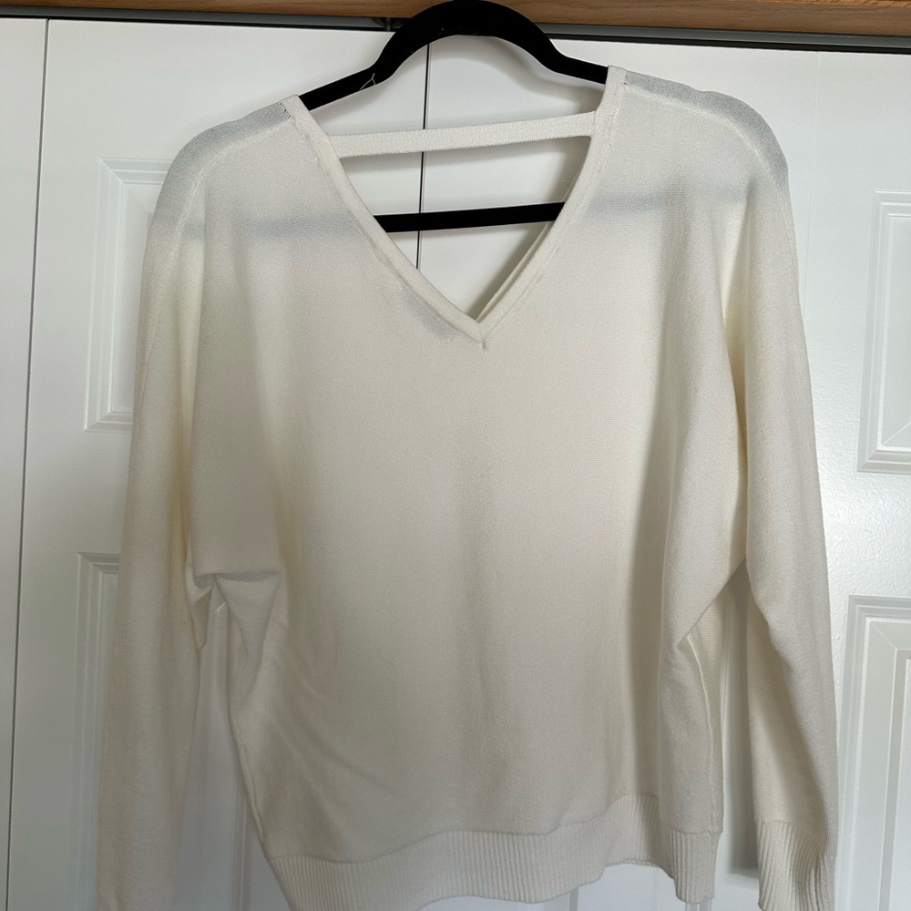 Staccato Cream V-Neck Sweater